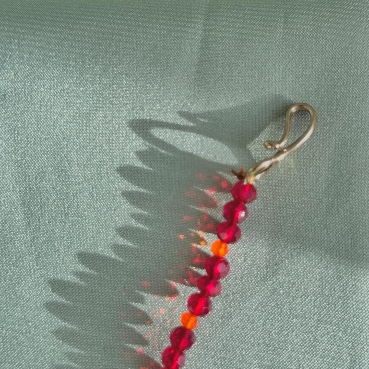 Large Maroon & Orange Clip On Nose Ring - Left Side Only - Slightly Imperfect/Nose Rings/Indian/Pakistani style /Indian Nose Jewellery
