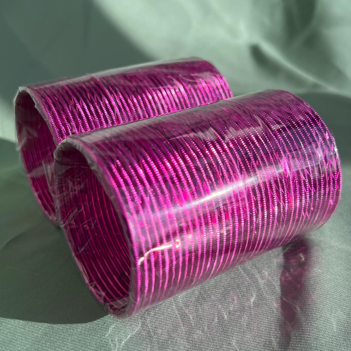 Set of 12 Hot Pink Shinny Single Bangles/ Indian Bangles/Bracelets/Matte Bangles/Indian & Pakistani Jewellery
