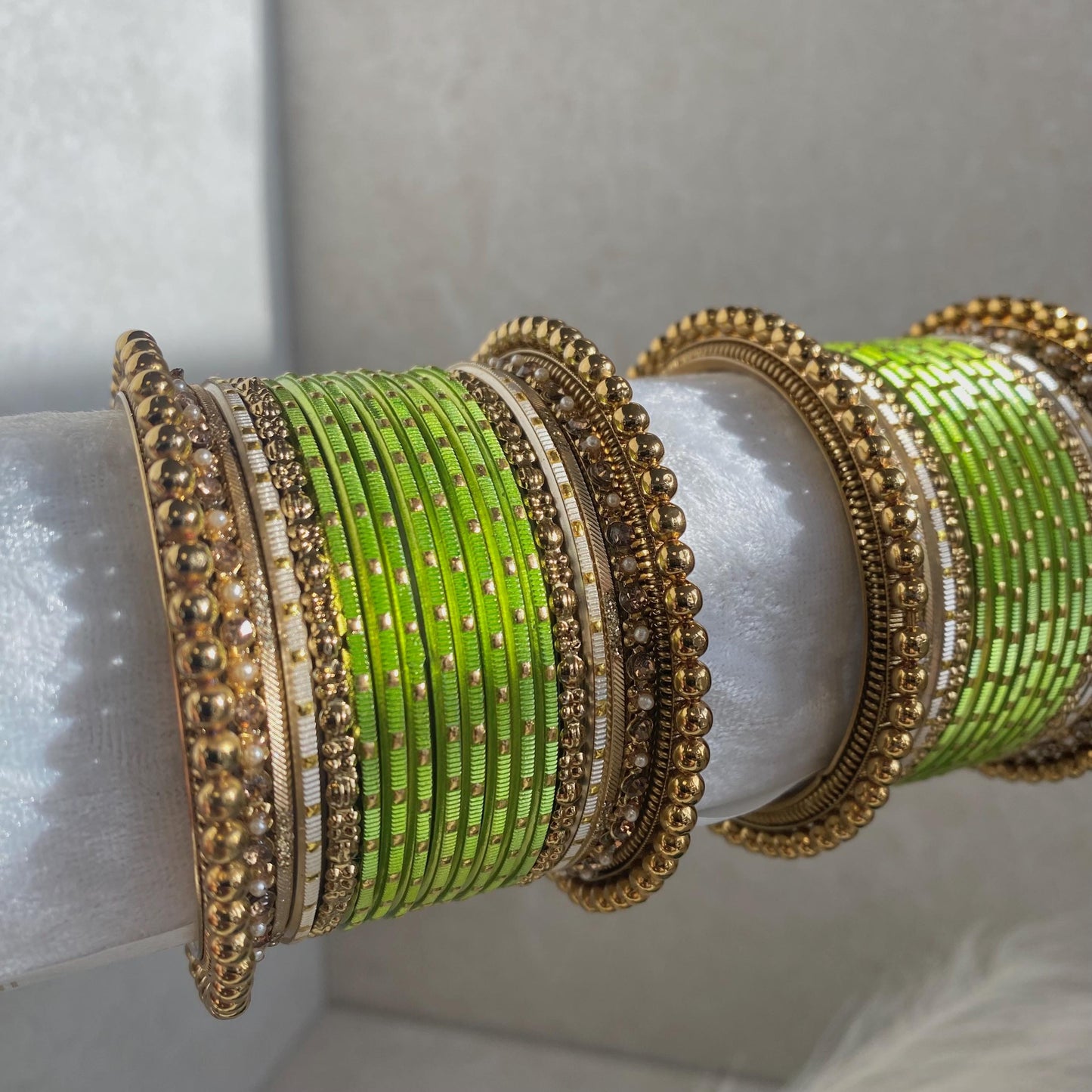 Lime Green Small Bangle Set/Indian Bangles/Lime Green Bangles/Lime Green Churis/Churi Sets/Green Churi Set/Lime Green Churi Sets