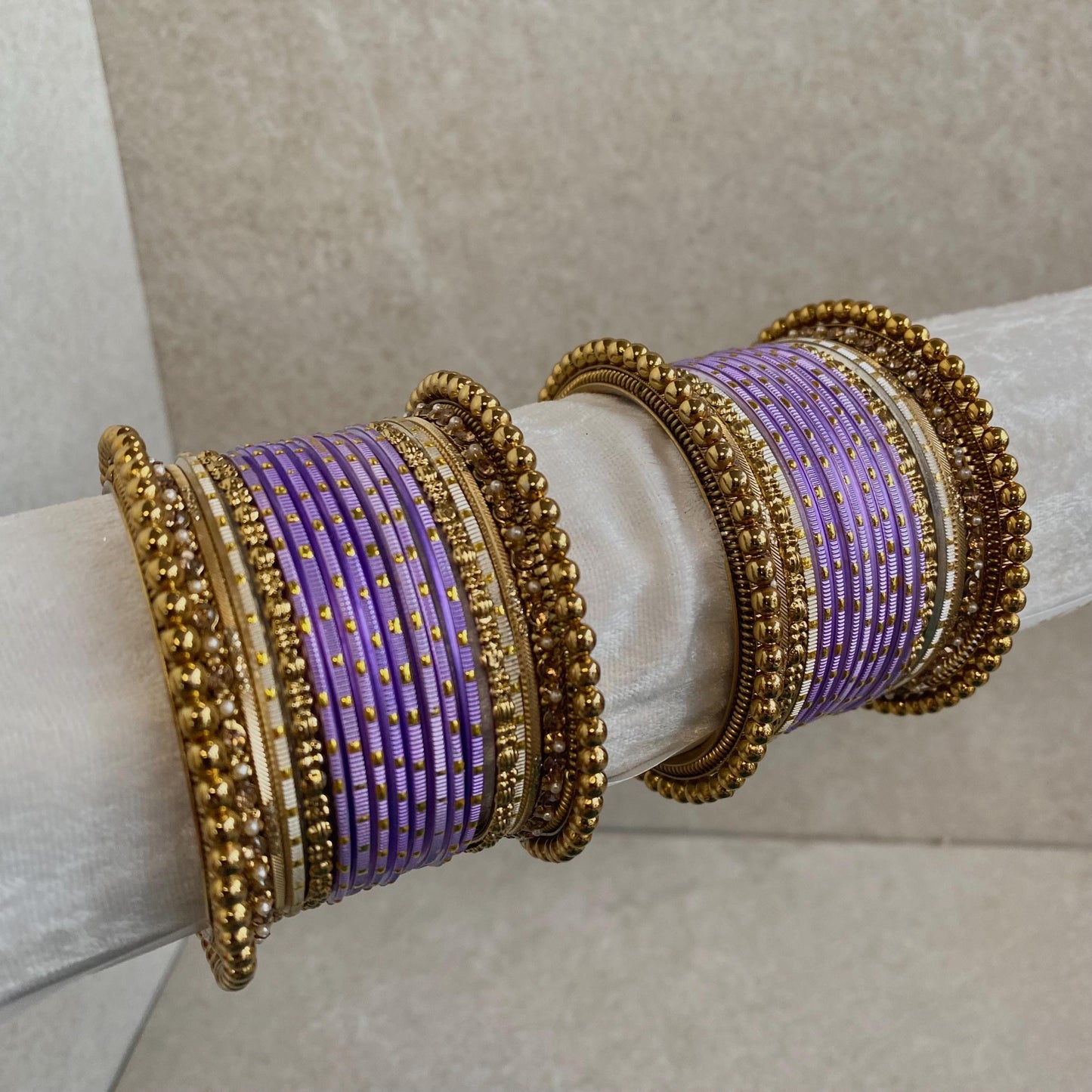 Lilac Small Indian Bangle Set - Both Arms/Lilac Bangles/Lilac Churis/Lilac Indian Bangles/Lilac Bangle Sets/Lilac Churis/Lilac Churi Sets