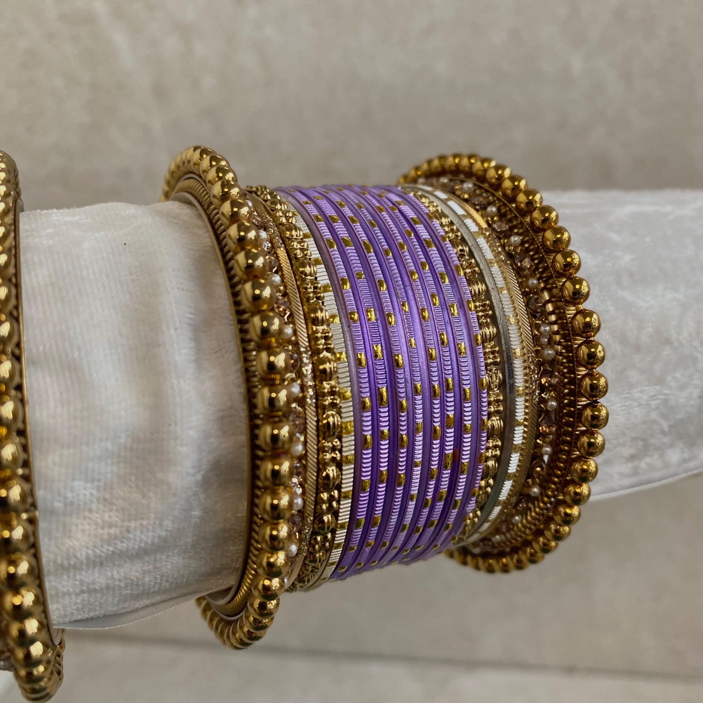 Lilac Small Indian Bangle Set - Both Arms/Lilac Bangles/Lilac Churis/Lilac Indian Bangles/Lilac Bangle Sets/Lilac Churis/Lilac Churi Sets