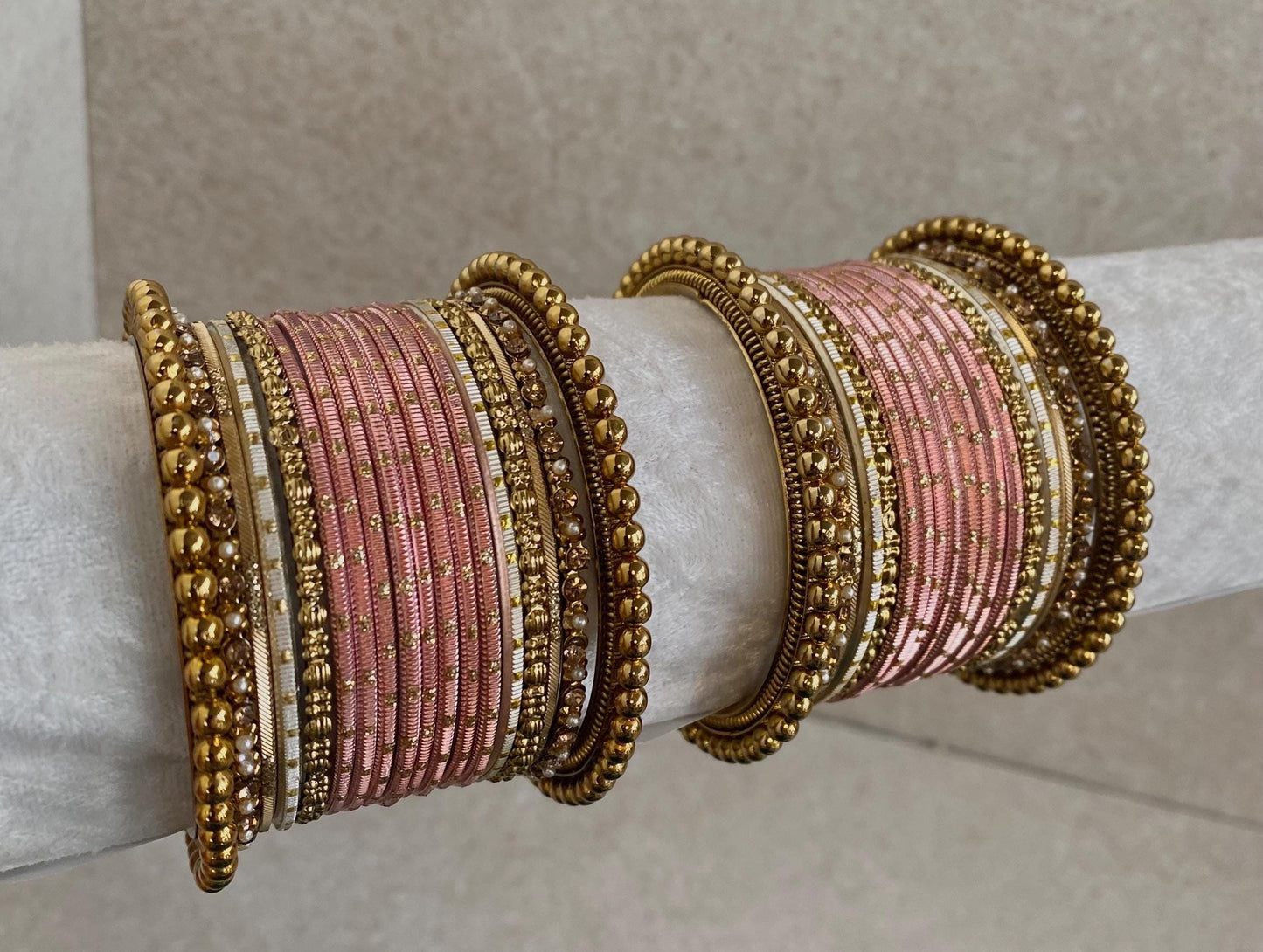 Small Pink Bangle Set/Indian/ Pakistani/Jewelley/Valentines Collection