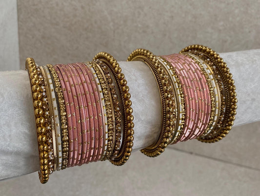 Small Pink Bangle Set/Indian/ Pakistani/Jewelley/Valentines Collection