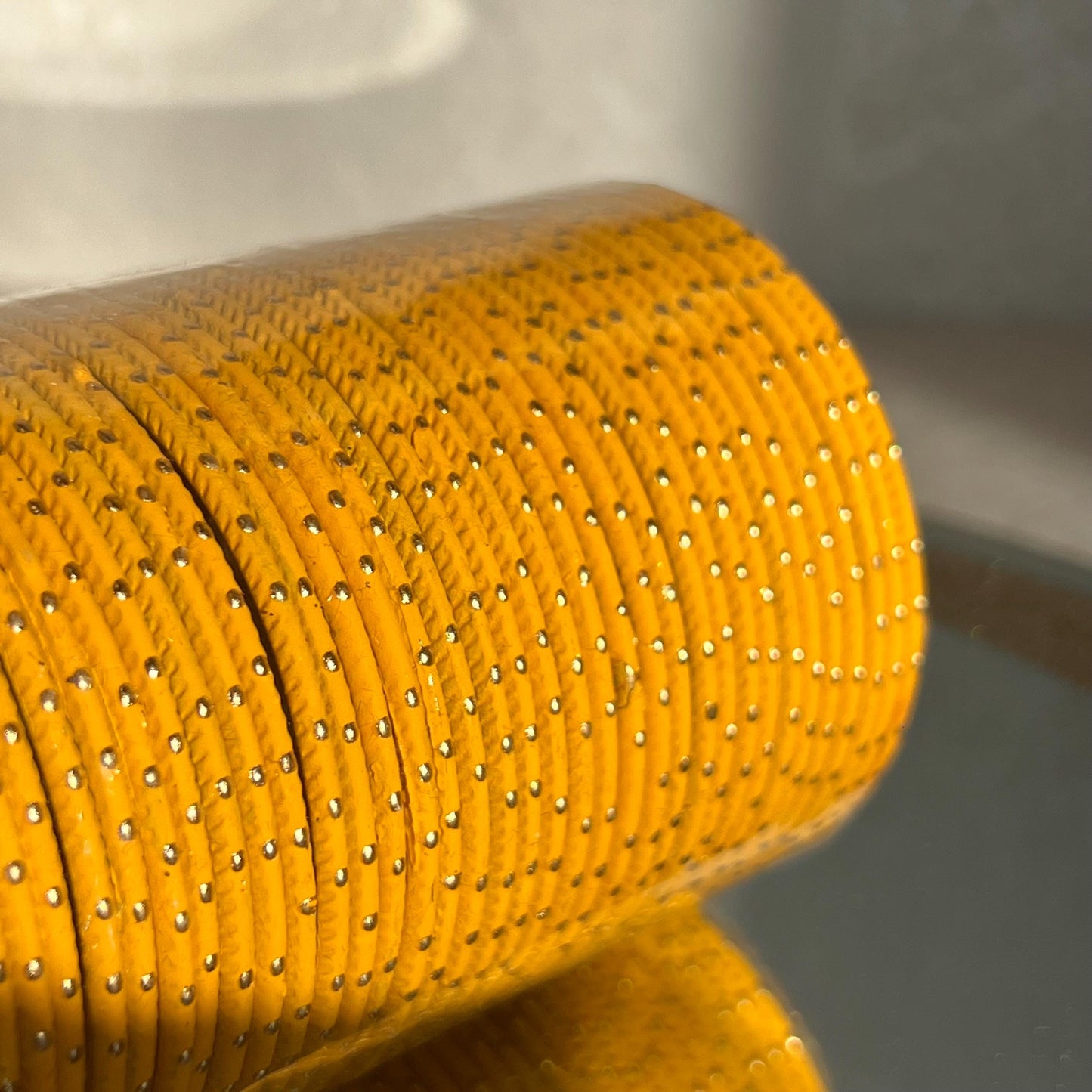 Set of 12 Mustard Single Gold Dot Bangles/ Indian Bangles/Braclets/Indian & Single Bangles