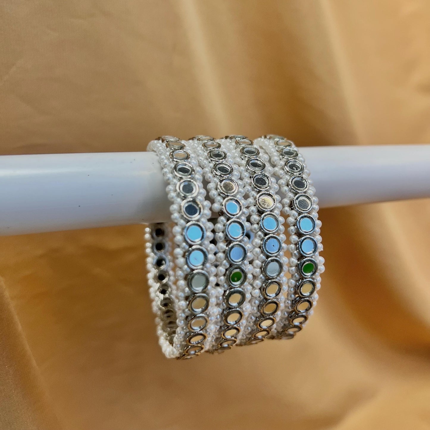 Set of 4 Silver Mirror Bangles/Indian Bangles/Mirror Bangles/Silver Bangles/ Pakistani/Jewellery/ Fashion Bracelet