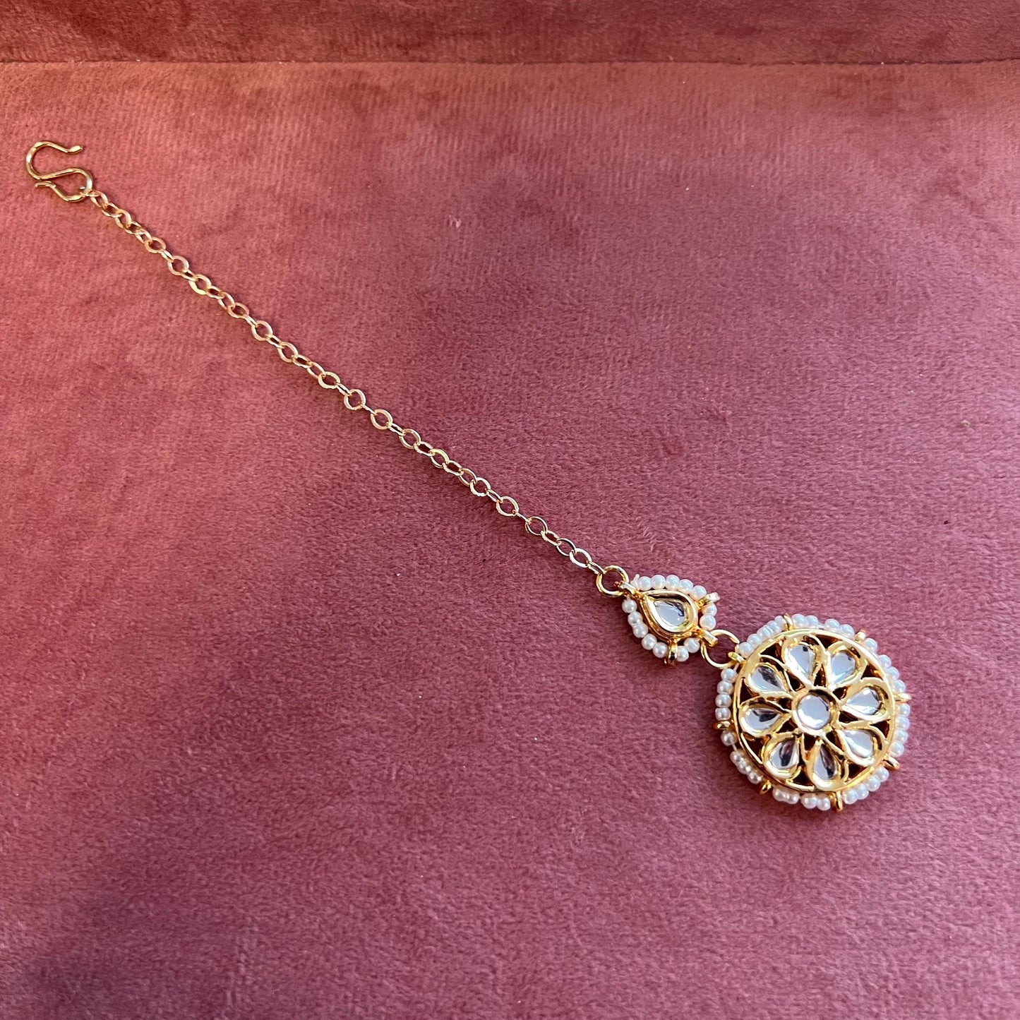 Kundan Tikka/ Tikli/ Indian/ Pakistani Fashion Jewellery/Maang Tikkas