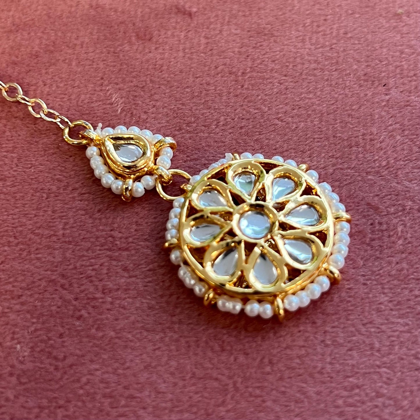 Kundan Tikka/ Tikli/ Indian/ Pakistani Fashion Jewellery/Maang Tikkas