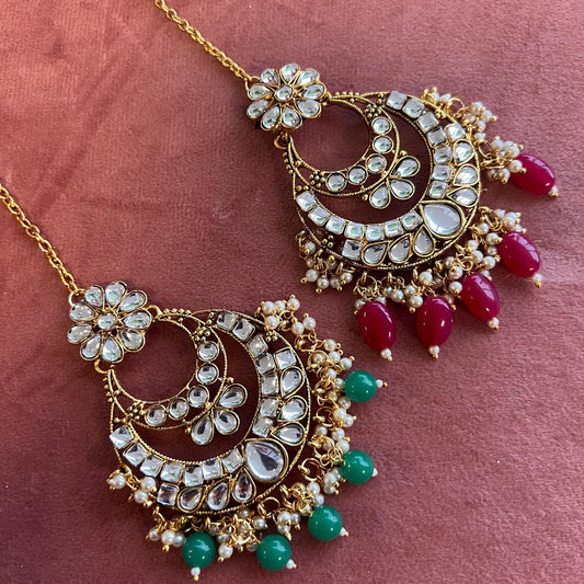 Faux Kundan Tikka/ Tikli/ Indian/ Pakistani Fashion Jewellery/Maang Tikkas