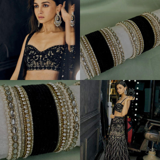 Small Clear Bangle Set/Alia Bhatt Inspired/Personalise Bangles/Custom Bangles/Matching Bangles/Clear Bangle Set