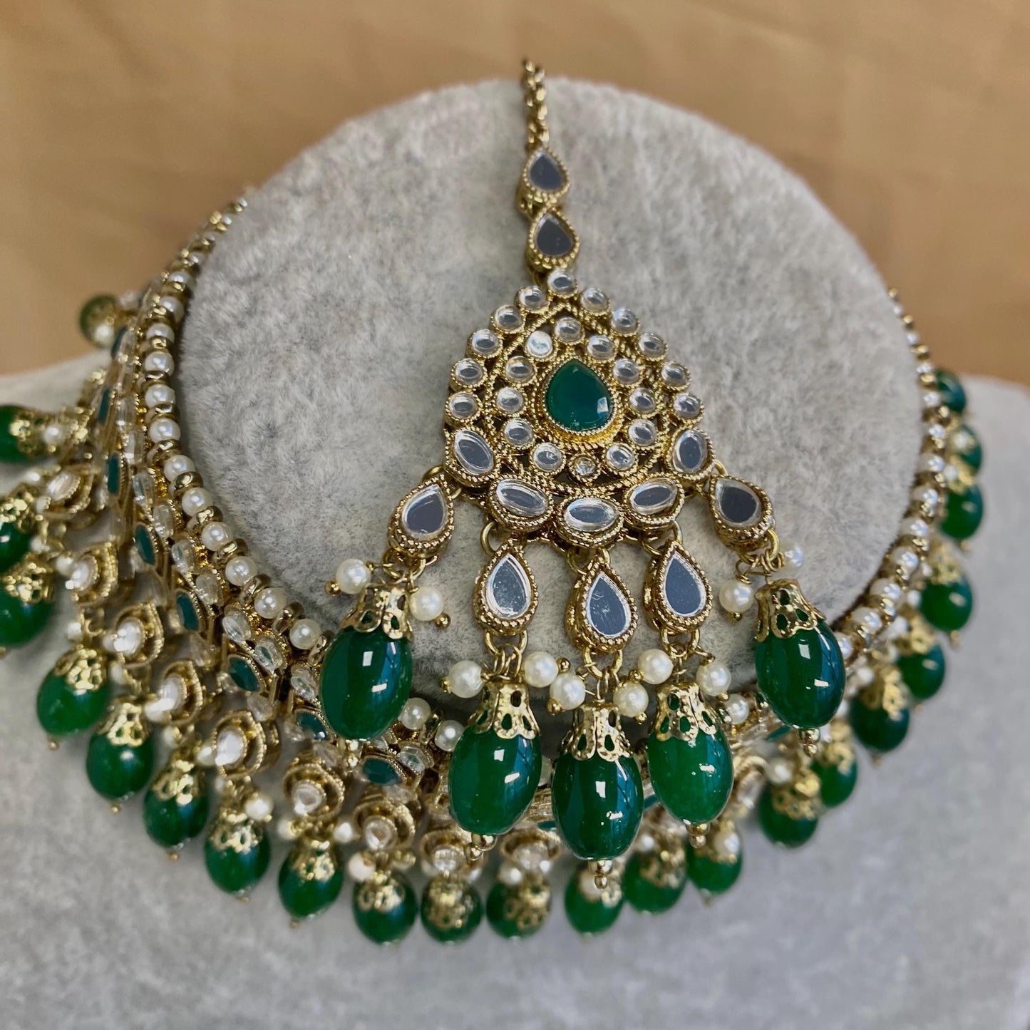 Green Mirror Choker Set/ Mirror Sets/ Mirror Jewellery/Green Mirror Sets/ Pakistani/Fashion Jewellery/ Gift for Women/Choker Sets