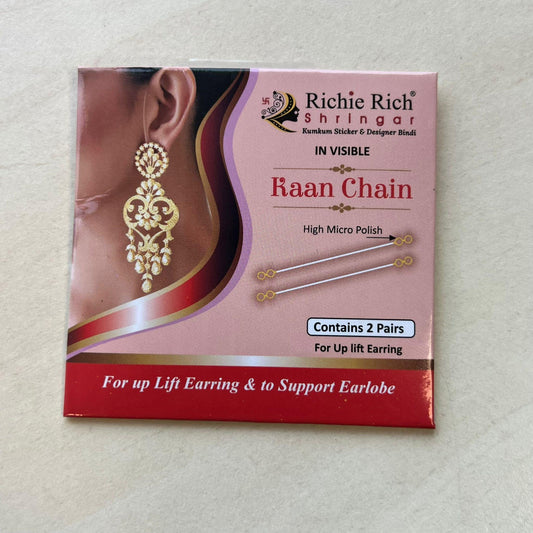 Kaan Chain Invisible Earring supports sahara chains for Heavy Earring 2 sets of chains Indian Pakistani Wedding Bride