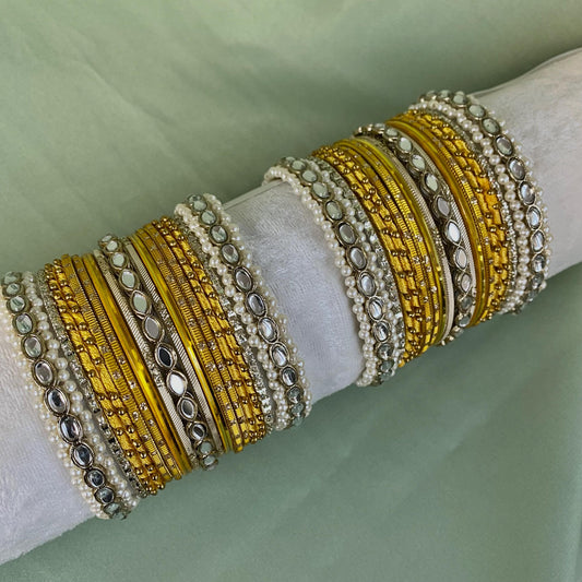 Small Golden Bangle Set/Indian/ Pakistani/Jewelley/ Fashion Bracelet