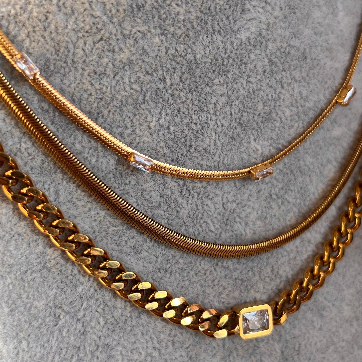 NEW! Multipack Chain and Earrings Small Hoops High Quality Tarnish Free Necklace Gift High Fashion Layering Stylish Hypoallergenic