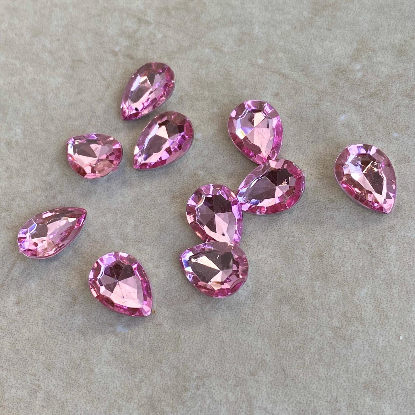 Gem Stones Plastic Jewellery Making High Quality Multicolour Fashion Design Jewellery Tear Drop Stones Arts Craft Project