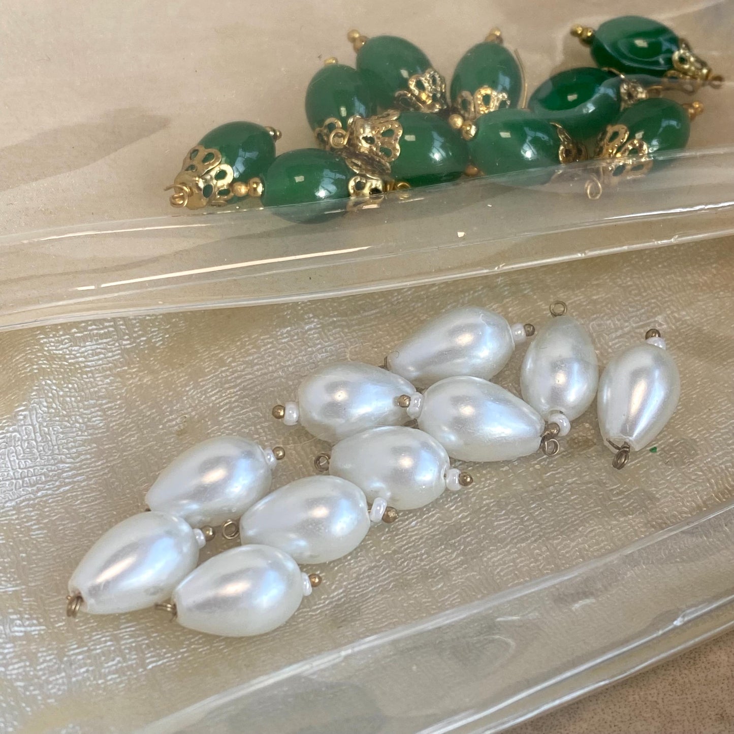 Glass beads with Cap Jewellery Making High Quality Multicolour Fashion Design Jewellery Tear Drop Stones Arts Craft Project