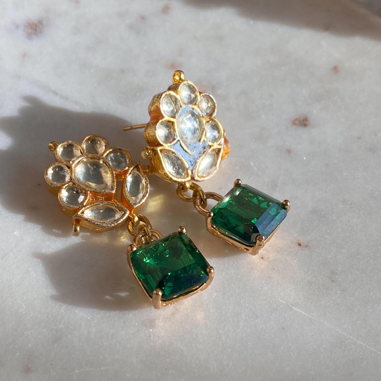 Green Real Kundan Bright Gold Choker Only High Quality Indian Pakistani Jewellery Pearl Fashion