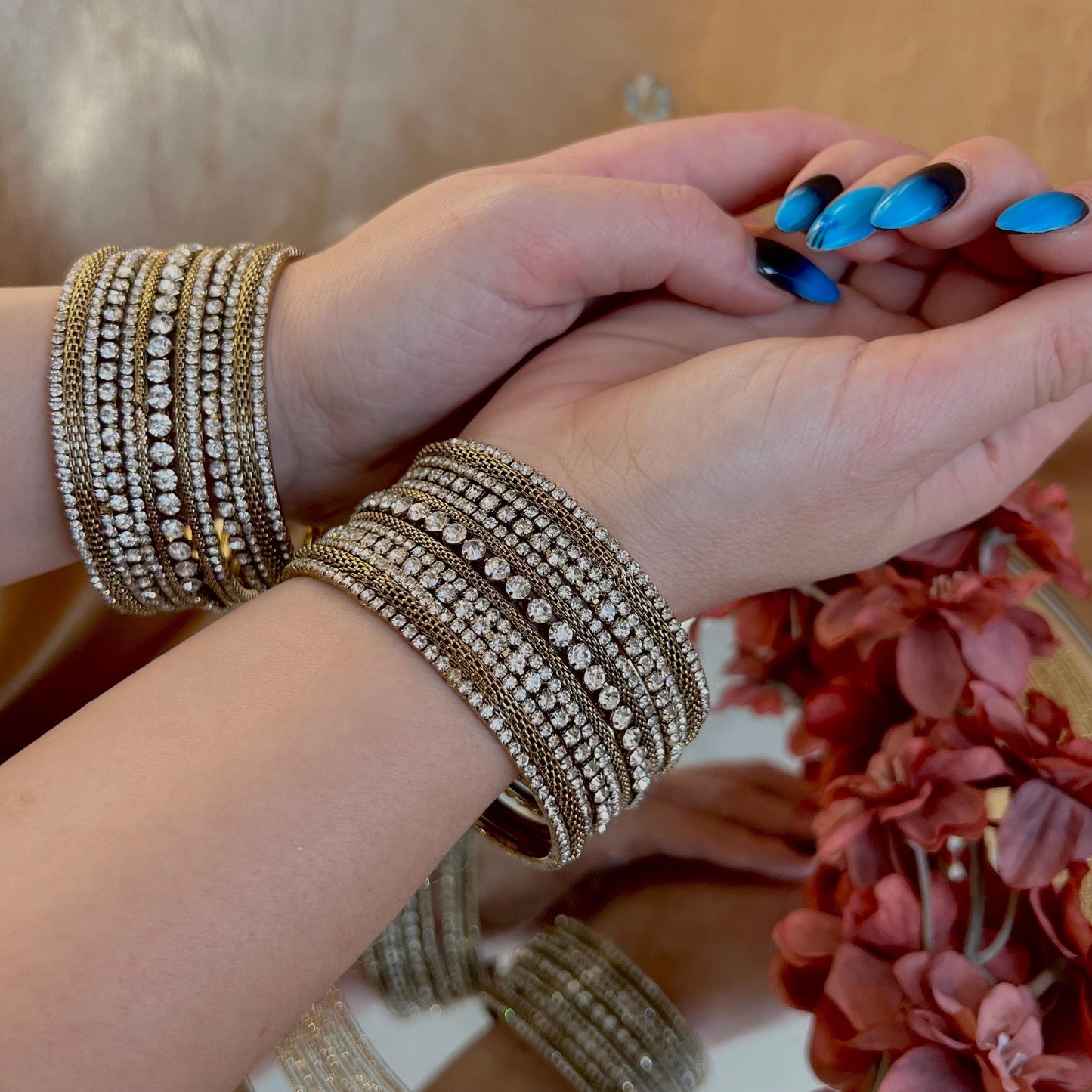 Clear Small Bangle Set Both Arms - 2.8/Clear Bangle Set/Kada Bangle SetIndian/ Pakistani/Bangles/ Fashion Bracelet