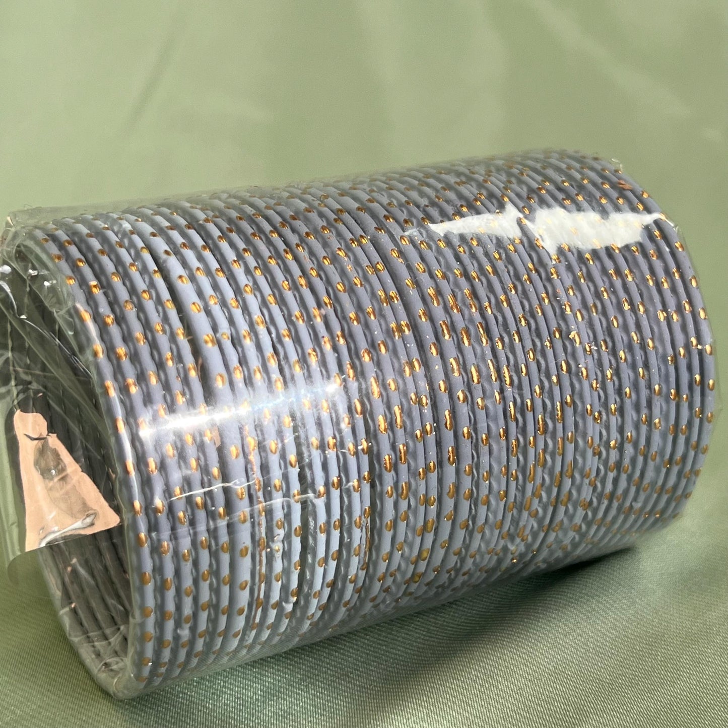 Set of 12 Grey Gold Dot Single Bangles /Grey Bangles/Gold Dot Bangles/Indian Bangles/Gold Bangles/Single Bangles