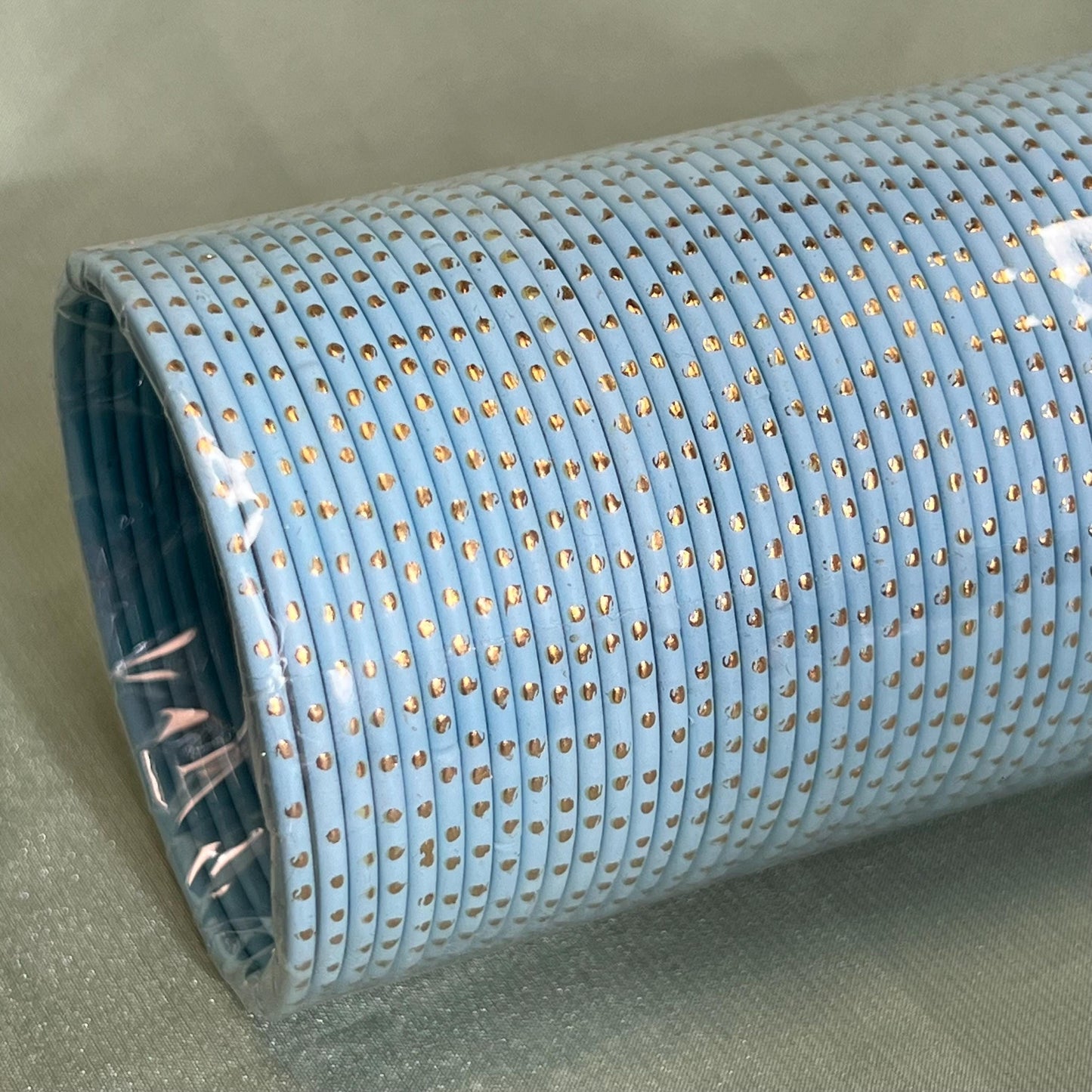Sky Blue Gold Dot Set of 12 Single Bangles - 2.6/Blue Bangles/Indian/ Pakistani Bangles/Sky Blue Bangles