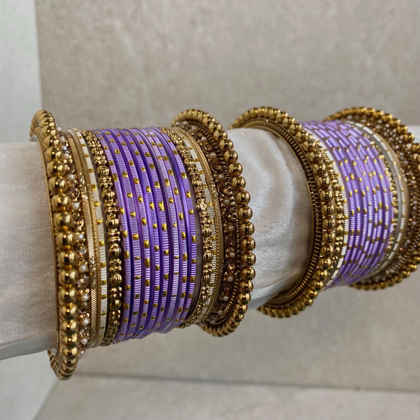 Lilac Small Indian Bangle Set - Both Arms/Lilac Bangles/Lilac Churis/Lilac Indian Bangles/Lilac Bangle Sets/Lilac Churis/Lilac Churi Sets