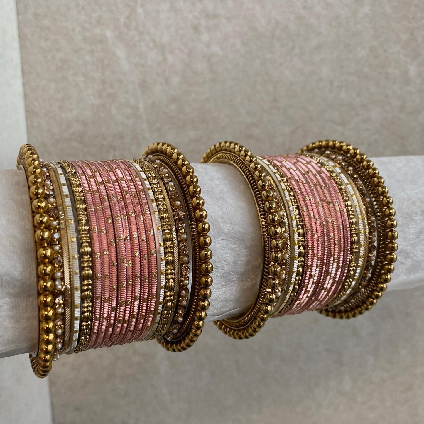 Small Pink Bangle Set/Indian/ Pakistani/Jewelley/Valentines Collection