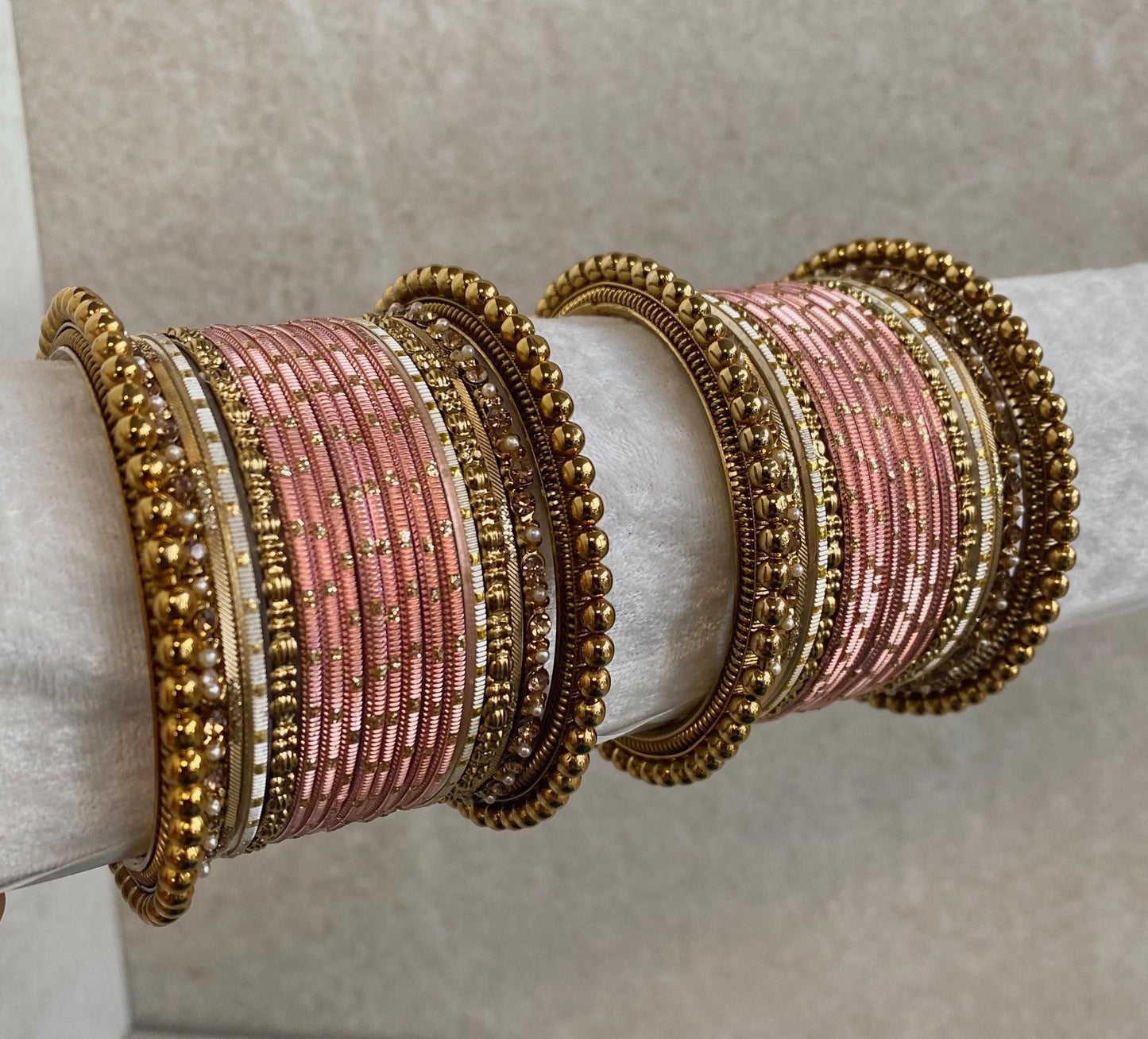 Small Pink Bangle Set/Indian/ Pakistani/Jewelley/Valentines Collection