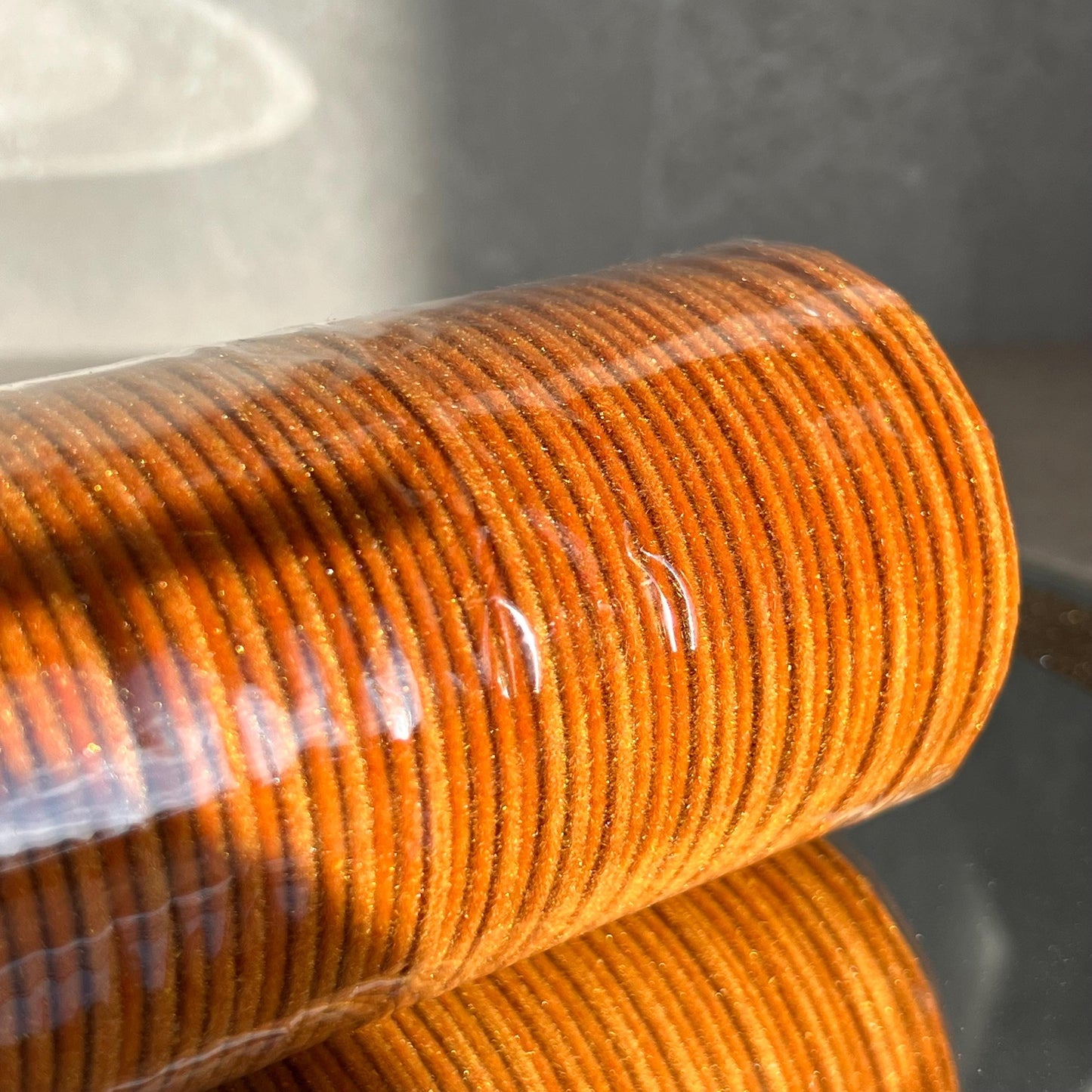 Set of 12 Orange Velvet Plain Single Bangles - 2.4/Orange Bangles/Indian Bangles/Bracelets/Matte Bangles/Indian & Single Bangles