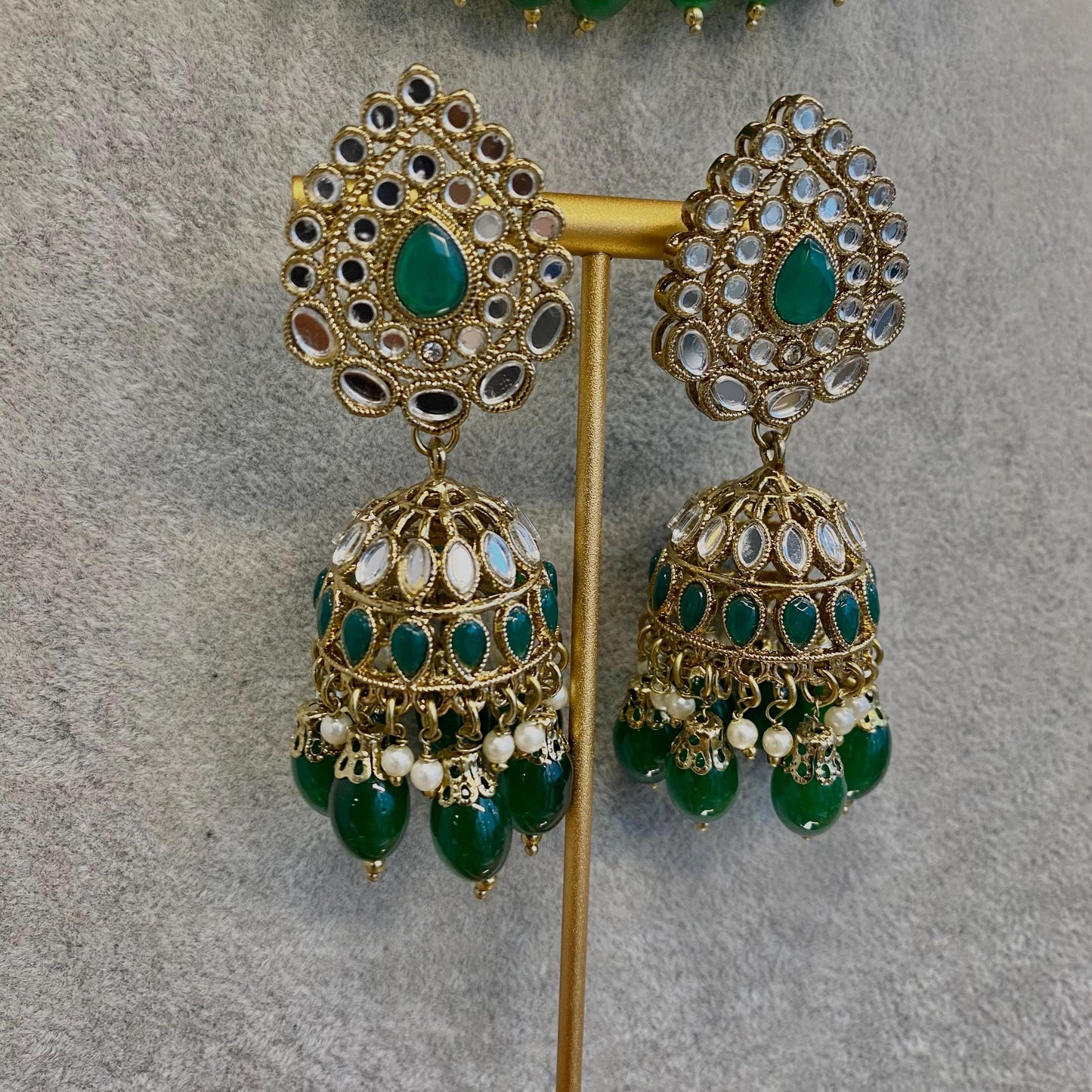 Green Mirror Choker Set/ Mirror Sets/ Mirror Jewellery/Green Mirror Sets/ Pakistani/Fashion Jewellery/ Gift for Women/Choker Sets