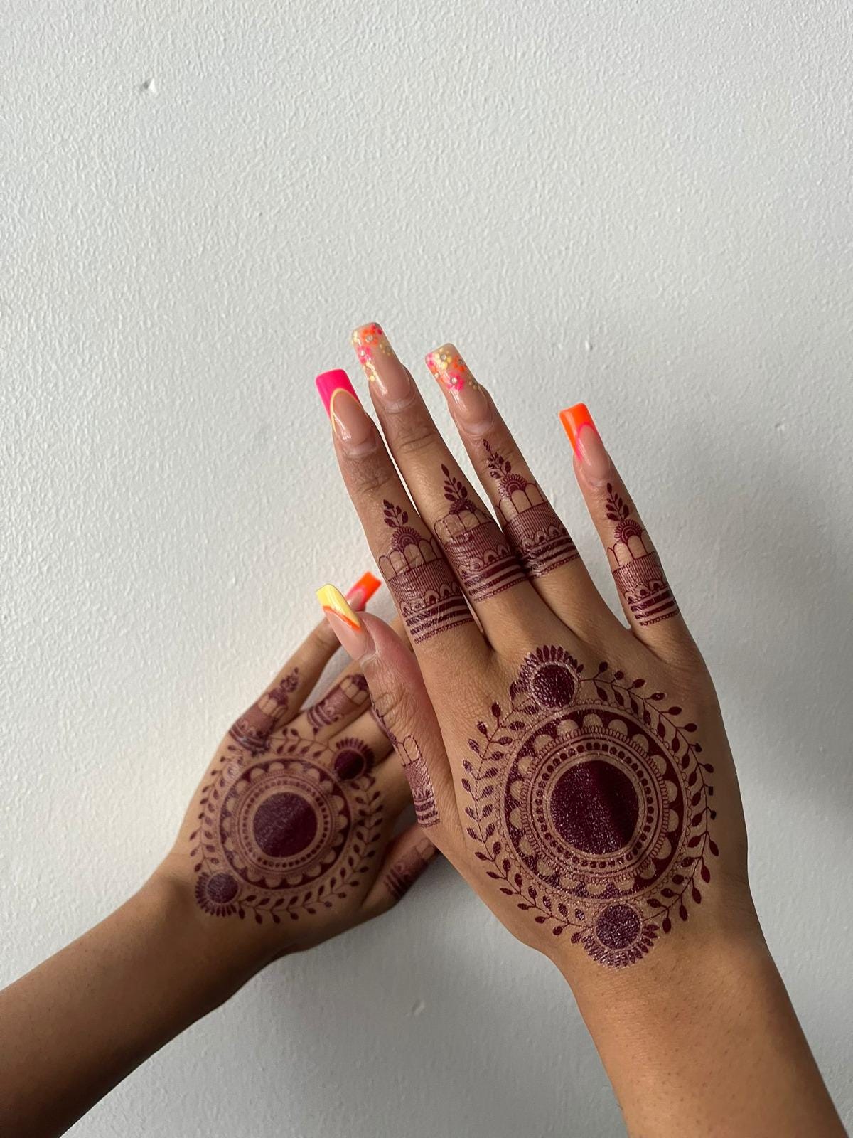 Brown Henna Temporary Tattoo! Mendhi Sticker/ Henna Lace transfer NEW henna Hand Arm Tattoo Mehandi Sticker Art Temporary