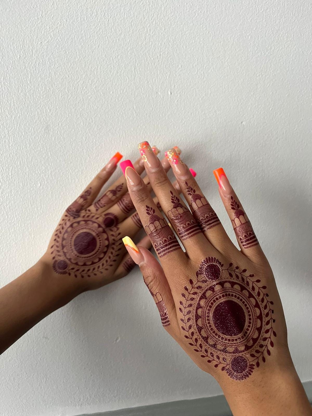 Brown Henna Temporary Tattoo! Mendhi Sticker/ Henna Lace transfer NEW henna Hand Arm Tattoo Mehandi Sticker Art Temporary