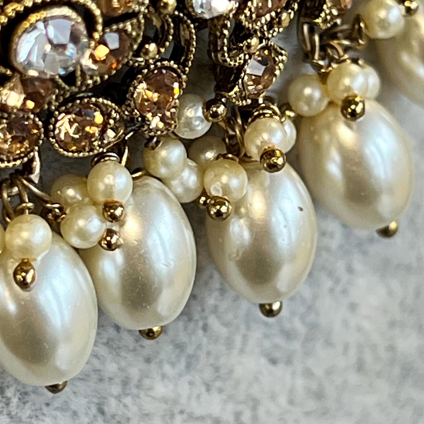 Choker Only- Golden/ Unique Style/ Indian/ Pakistani/Fashion Jewellery/ Gift for Women Golden Clear Rhinestone pearls