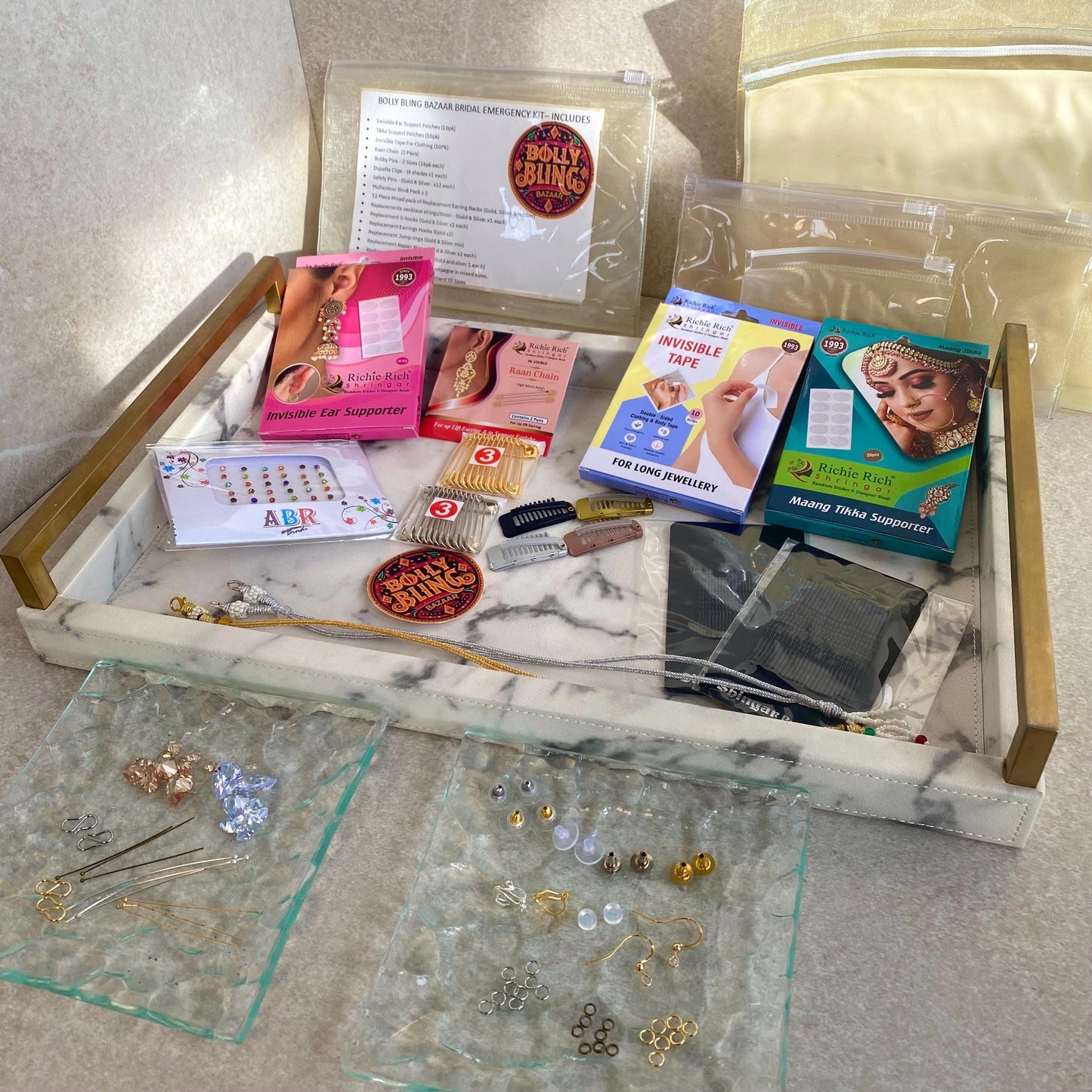 NEW! Emergency Bridal Kit Essential Indian Pakistani Wedding Waterproof Sensitive Skin Invisible Must Haves Bridesmaid Maid of Honour Repair